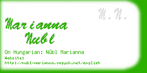 marianna nubl business card