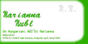 marianna nubl business card